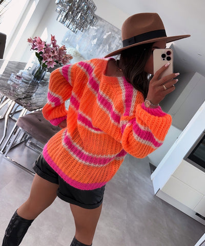 Cardigan Janie Orange Pink  Ladypolitan ♡   