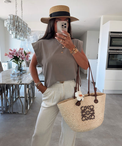 T-Shirt Romana Taupe Ladypolitan ♡