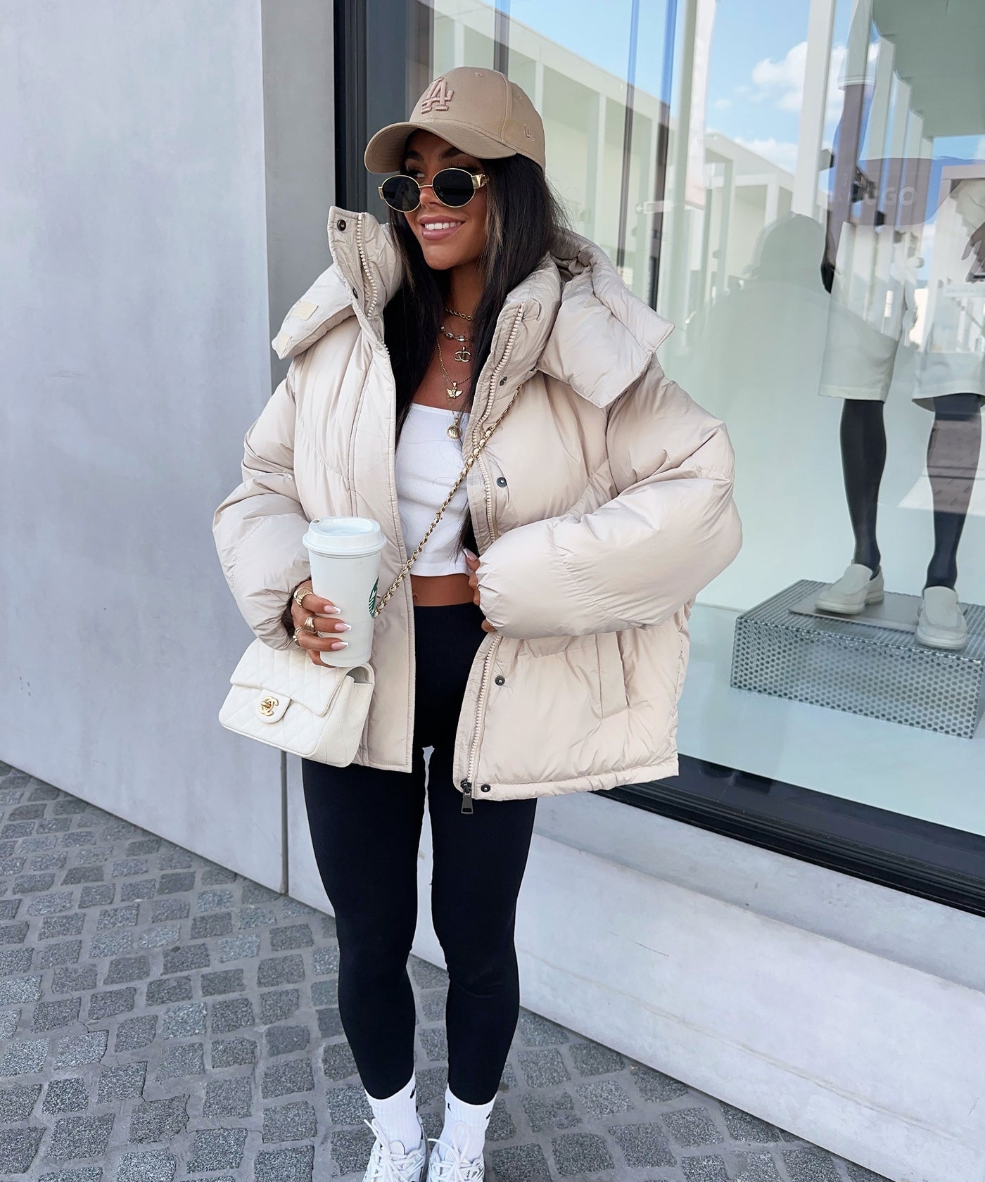 Pufferjacke Fina Beige Ladypolitan ♡