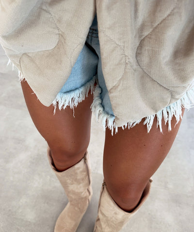 Baumwoll Weste Rira Beige Ladypolitan ♡