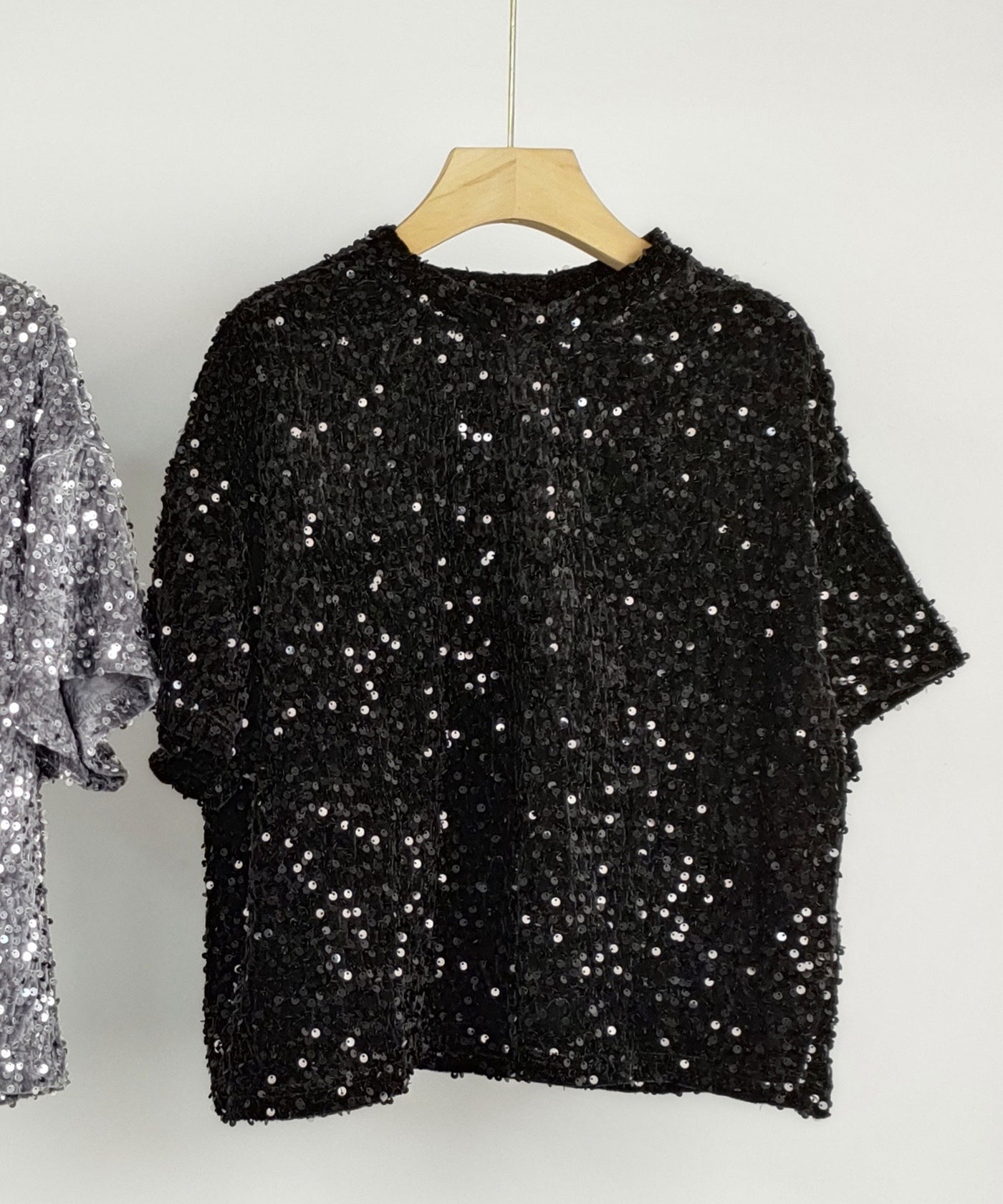 Pailletten T-Shirt Lilli Schwarz