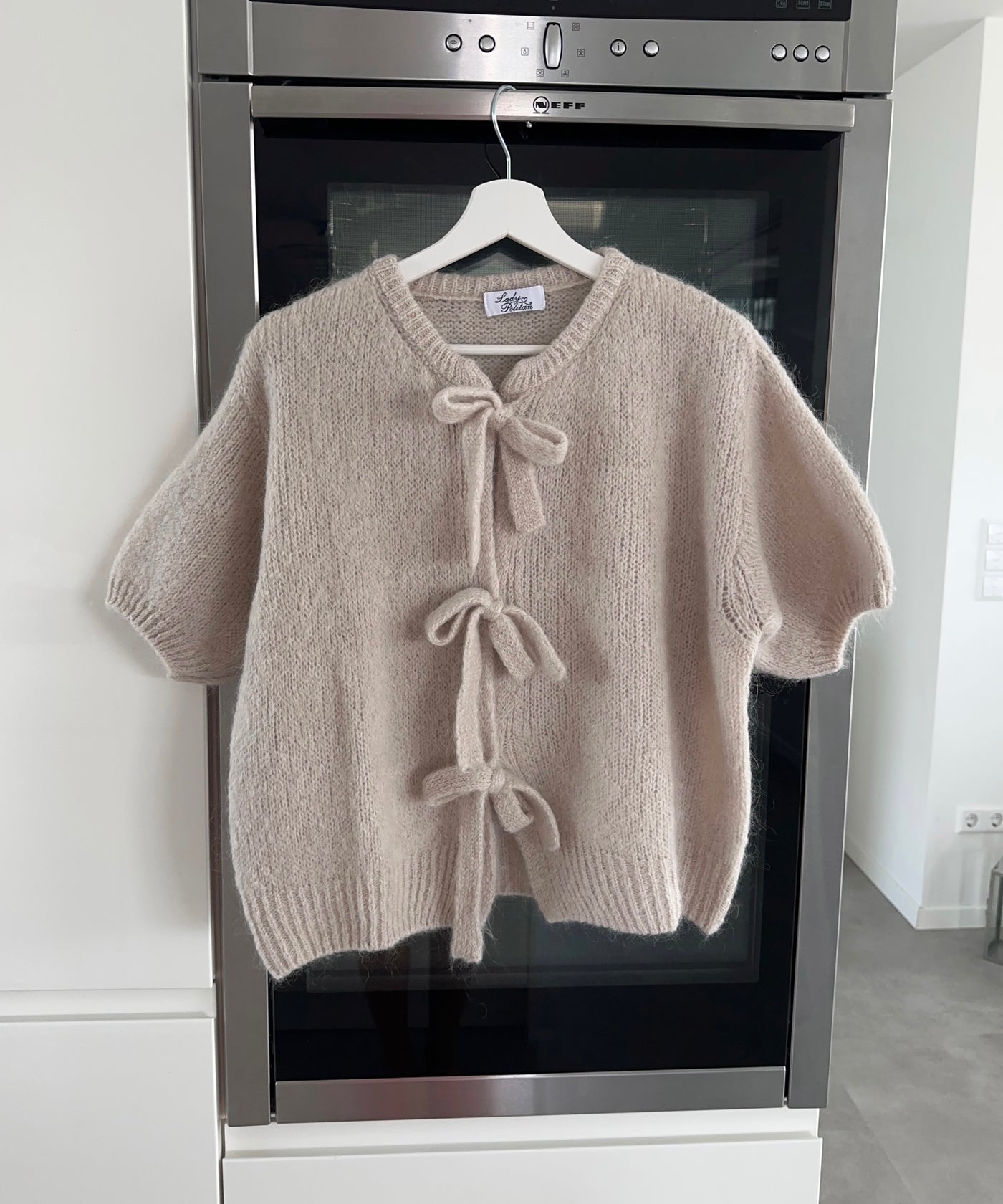 Angora Kid Mohair Cardigan Loop Beige  Ladypolitan ♡   