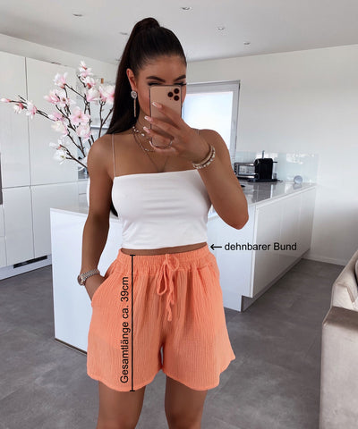 Musselin Shorts Hellorange  Ladypolitan ♡   