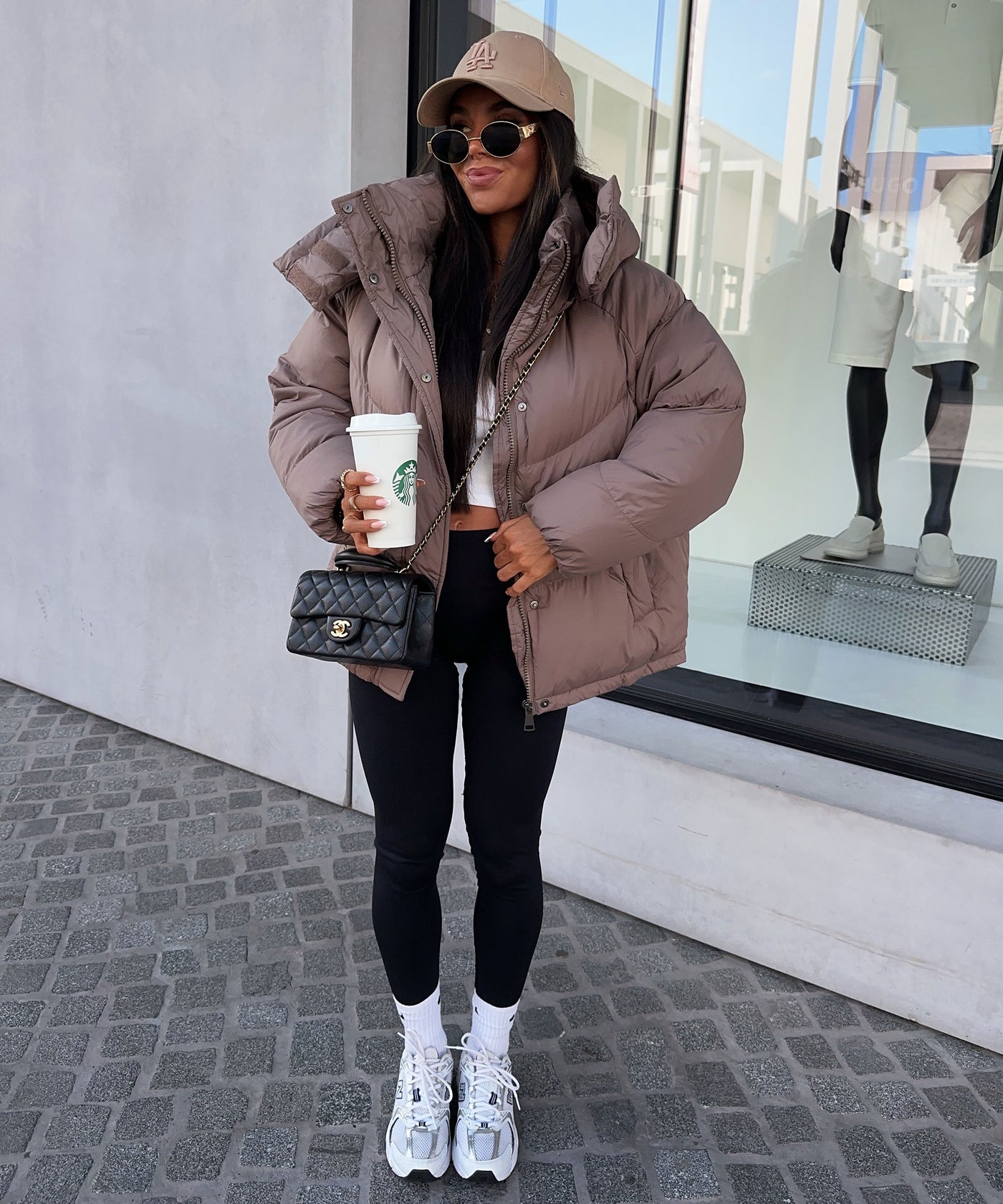 Pufferjacke Fina Taupe Ladypolitan ♡