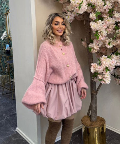 Oversize Strickjacke Jalsien Rosa Ladypolitan ♡