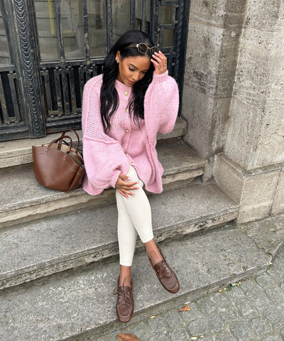 Oversize Strickjacke Jalsien Rosa Ladypolitan ♡