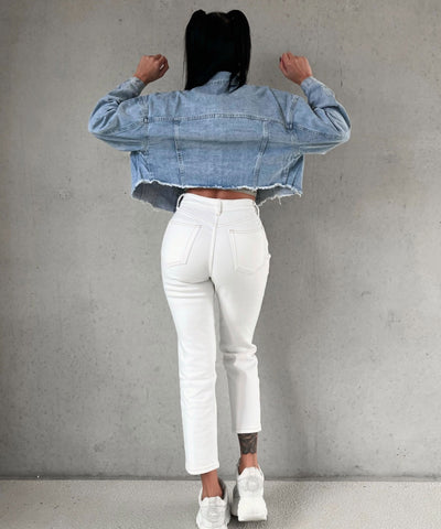 Straight Mum Jeans Jace Weiß Ladypolitan ♡