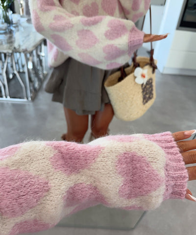 Pullover Mona Herzen Rosa Ladypolitan ♡