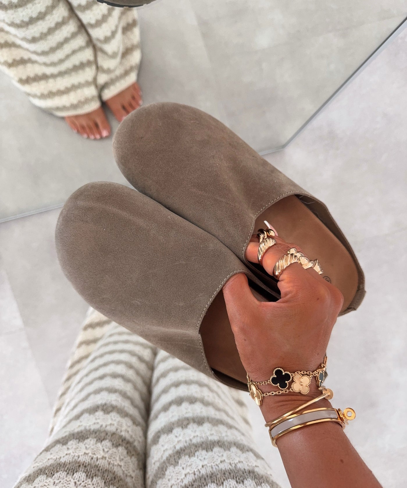 Pantoletten Ronia Khaki Ladypolitan ♡