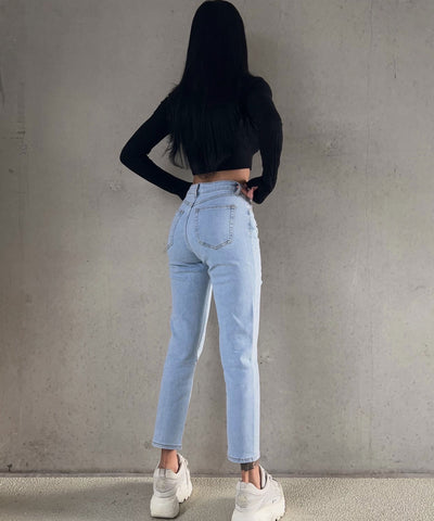 Stretch Mum Jeans Wendy Hellblau  Ladypolitan ♡   