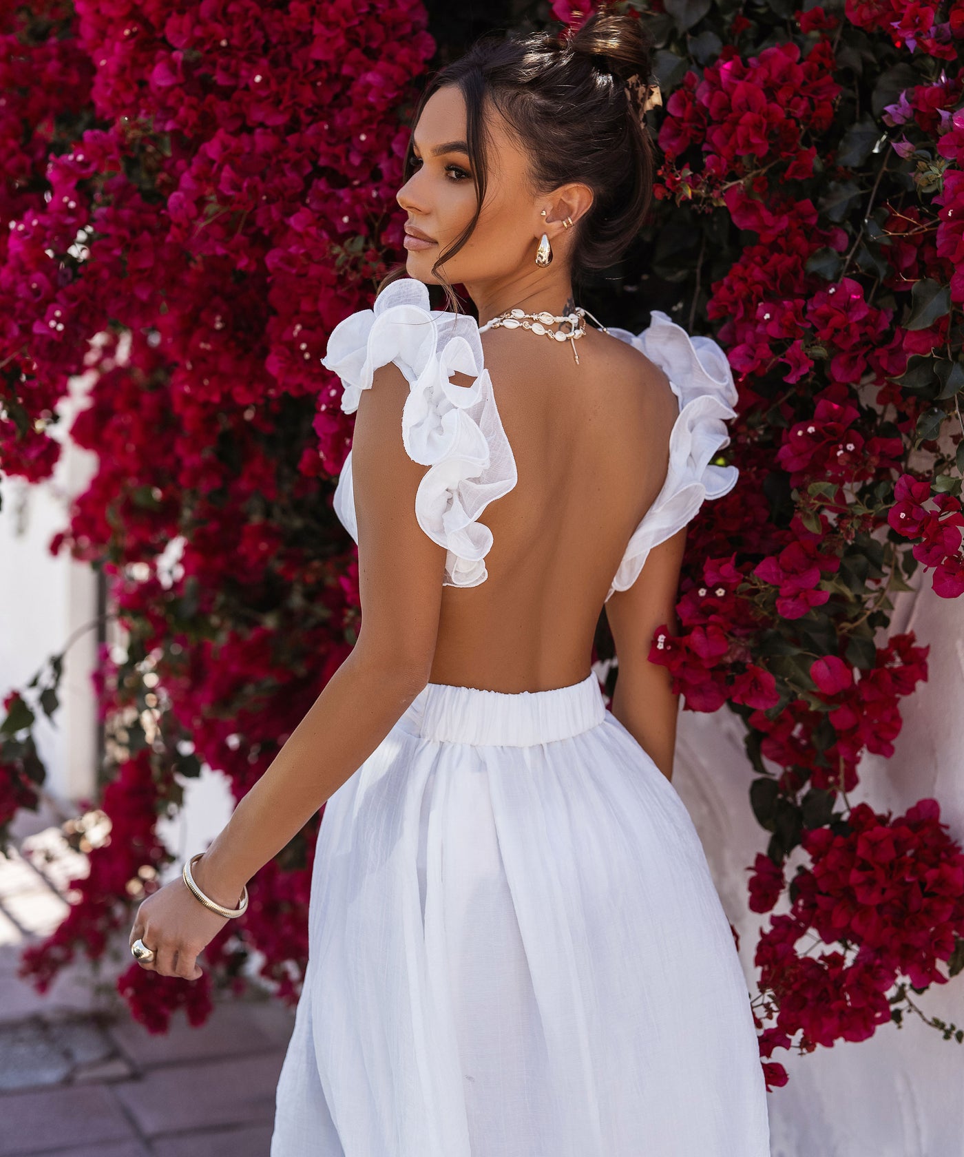 Maxi Kleid Zalya Weiß Ladypolitan ♡