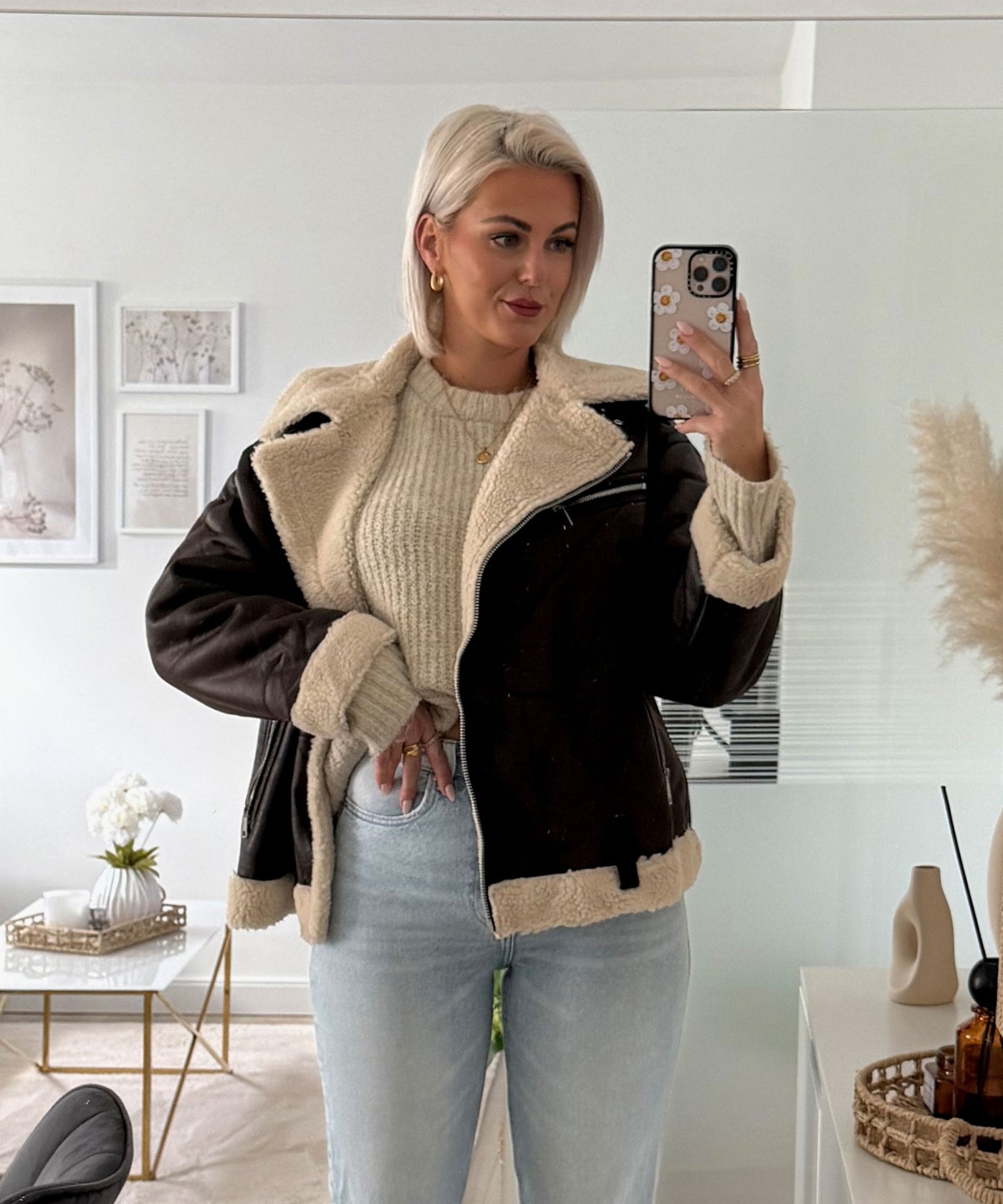 Bikerjacke Julina Dunkelbraun Ladypolitan ♡