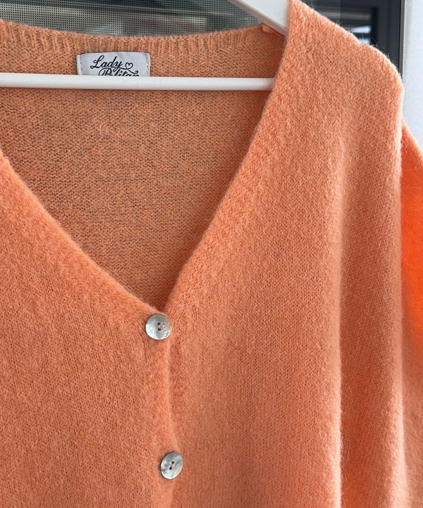 Kurzarm Cardigan Liz Orange Ladypolitan ♡