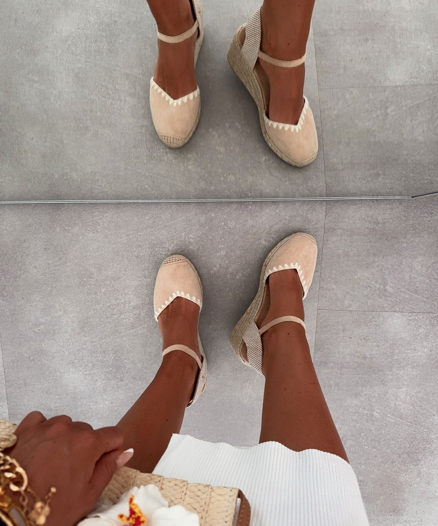 Espadrille Wedges Beige Ladypolitan - Fashion Onlineshop für Damen