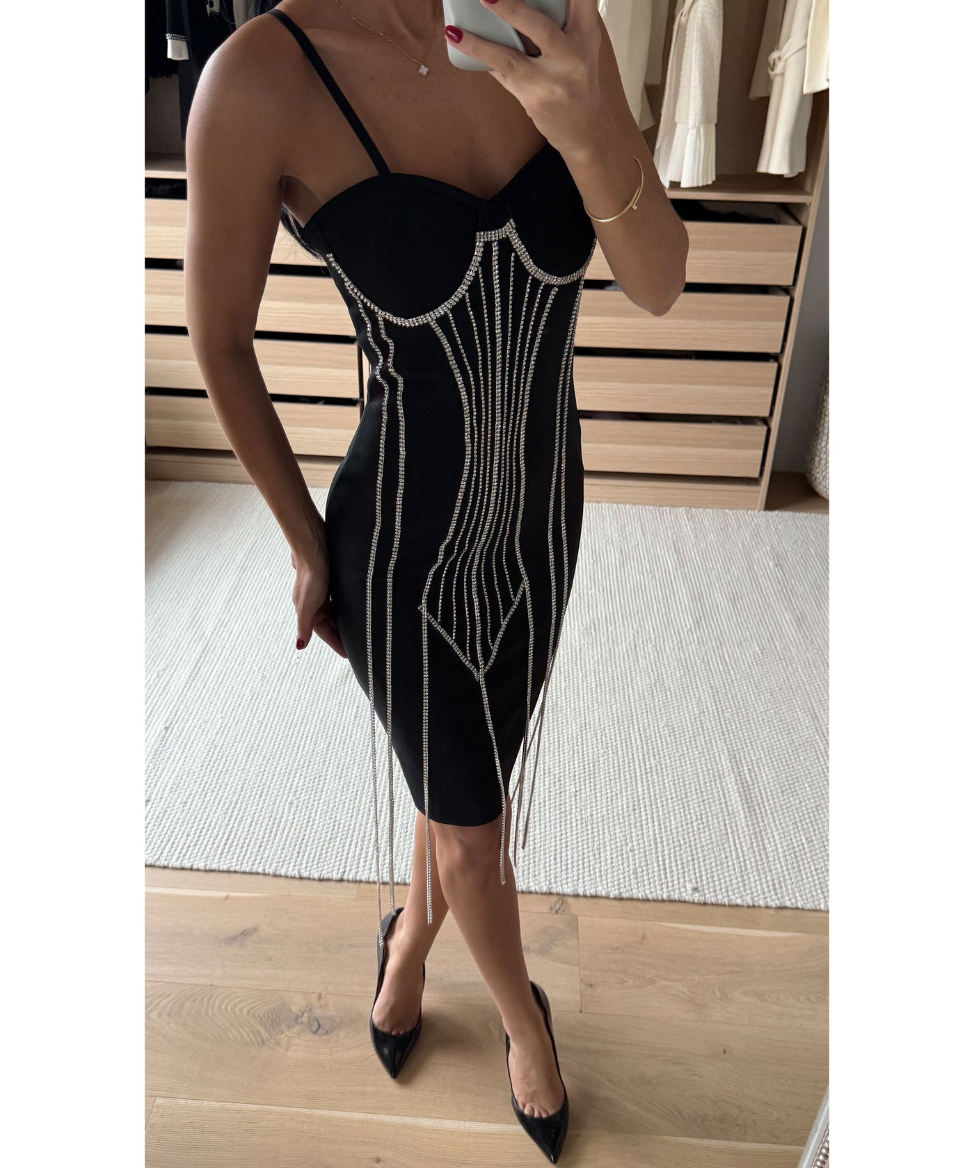 Mini Kleid Kristiana Schwarz Ladypolitan ♡