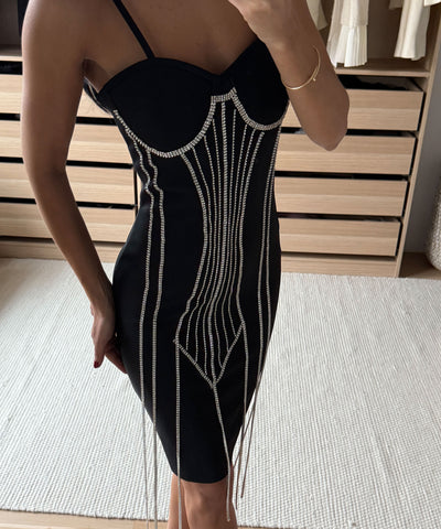 Mini Kleid Kristiana Schwarz Ladypolitan ♡