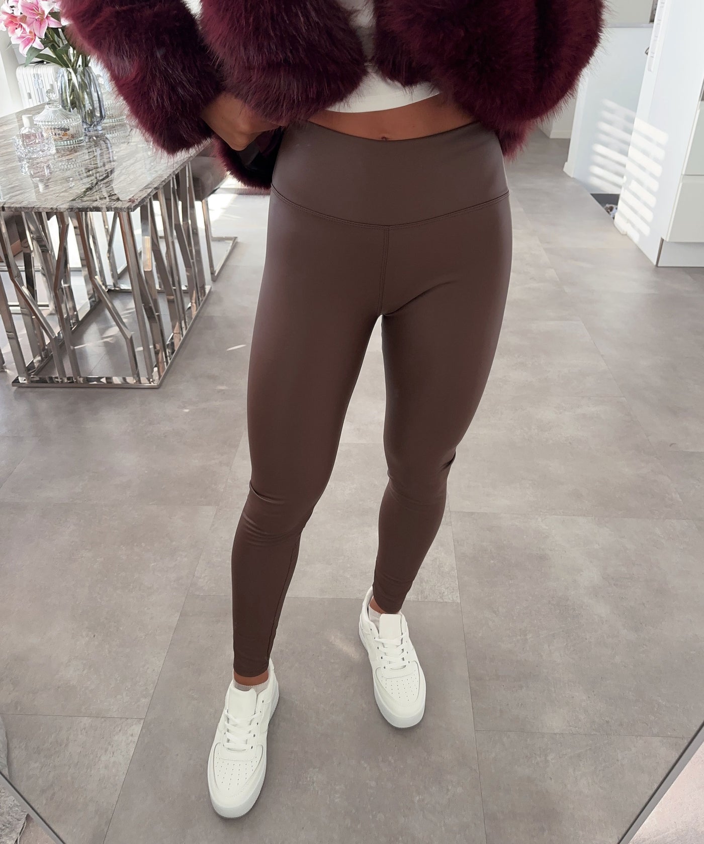 Lederleggings Ksenia Dunkelbraun  Ladypolitan ♡   