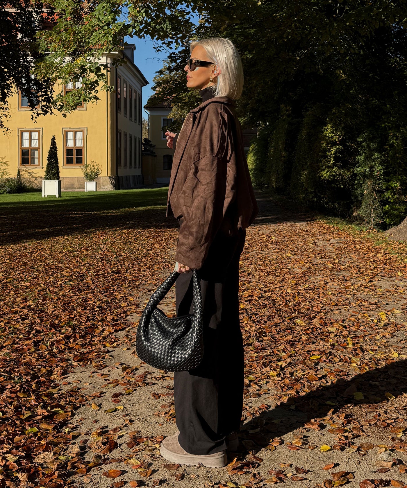 Wildlederoptik Jacke Linu Braun
