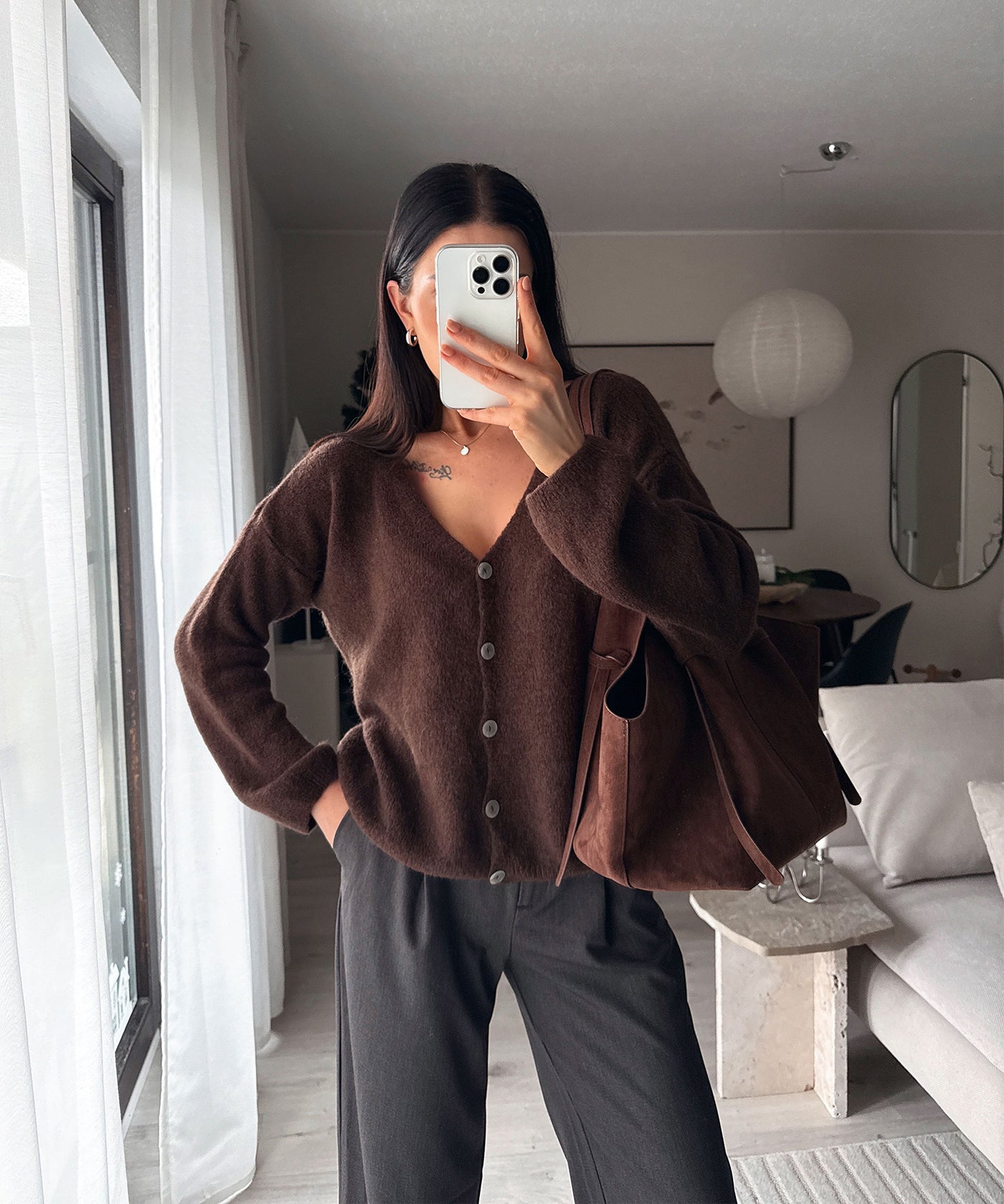 Cardigan Liz Dunkelbraun