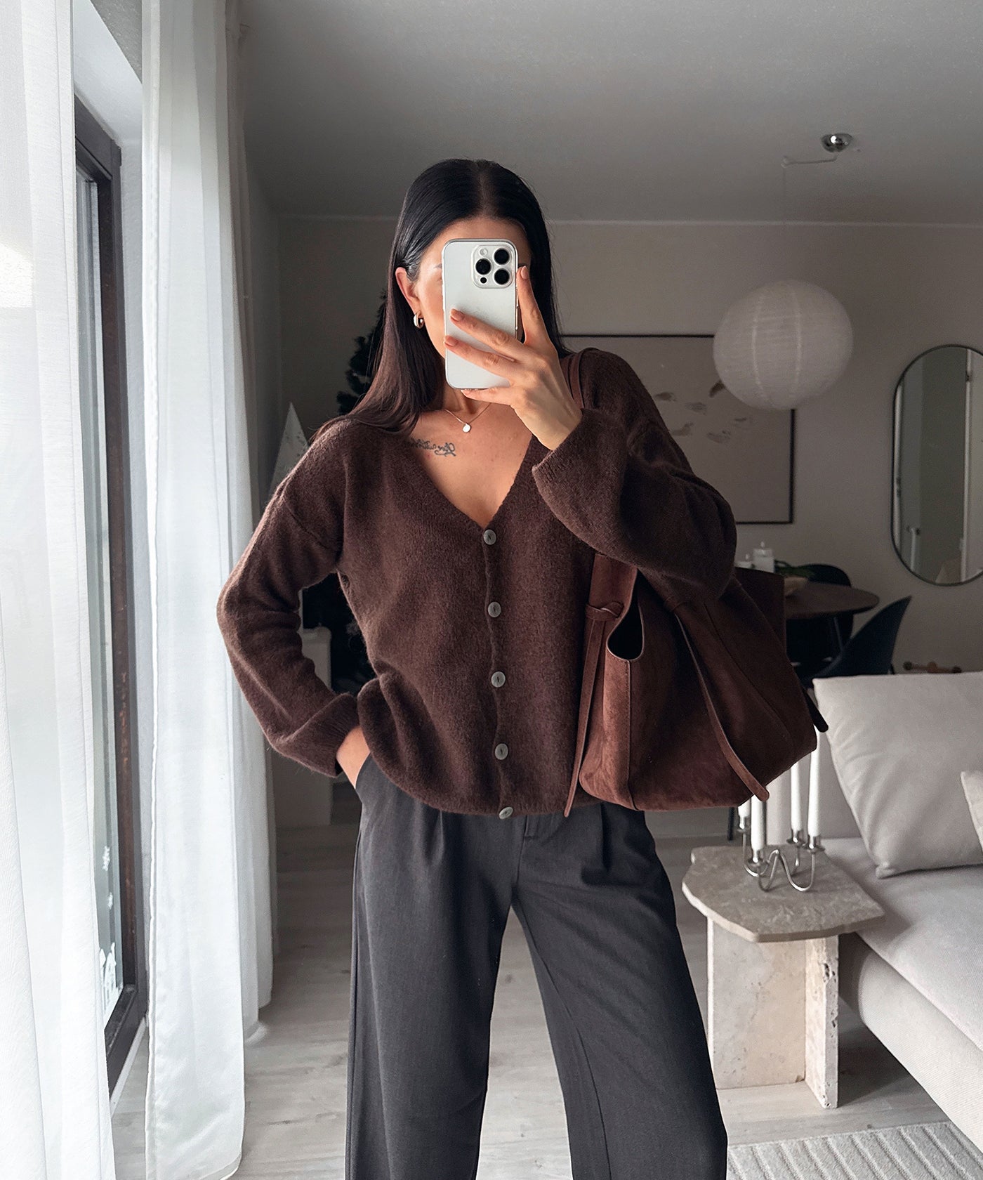 Cardigan Liz Dunkelbraun