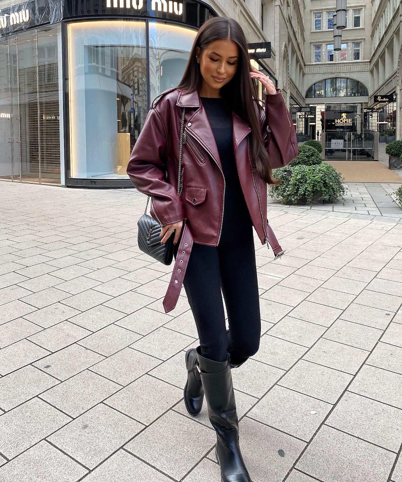 Lederjacke Valea Weinrot Ladypolitan ♡