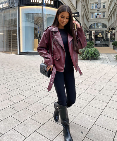 Lederjacke Valea Weinrot Ladypolitan ♡