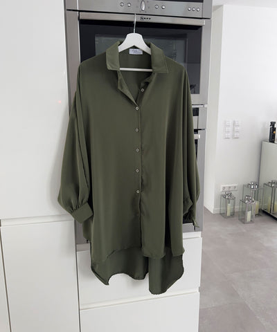 Oversize Bluse Alina Khaki Ladypolitan ♡