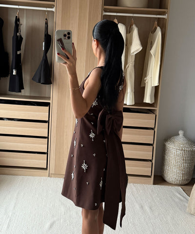 Mini Kleid Maxia Braun Ladypolitan ♡