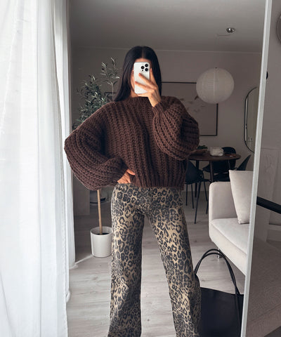 Strickpullover Mia Dunkelbraun Ladypolitan ♡