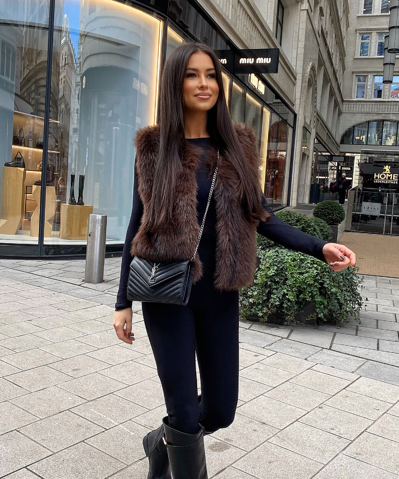 Kunstfell Weste Miriam Braun Ladypolitan ♡