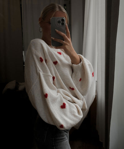 Oversize Pullover Joslin Rot  Ladypolitan ♡   