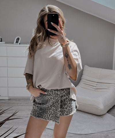 Baumwoll T-Shirt Blaire Beige Ladypolitan ♡