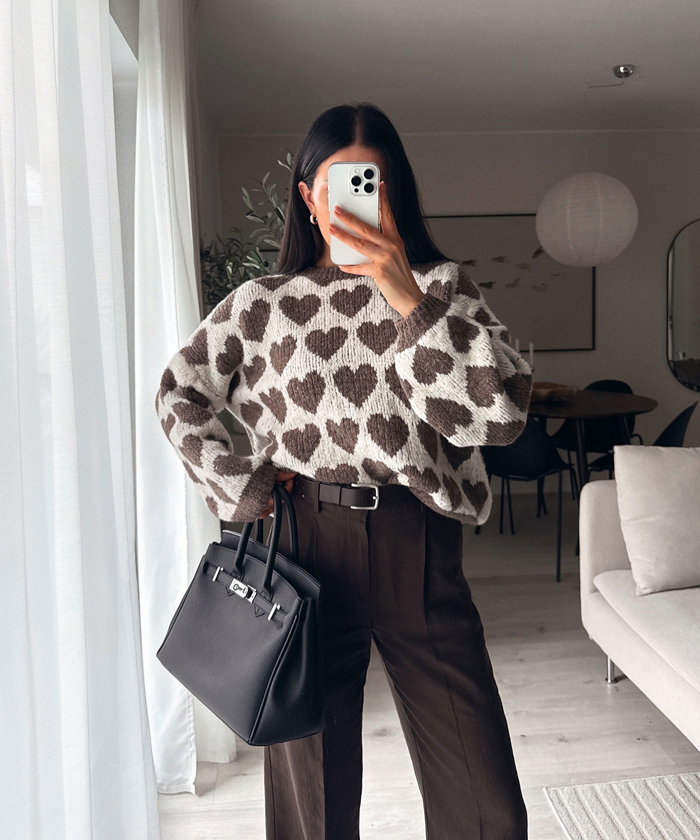 Pullover Mona Herzen Braun