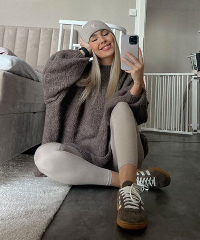 Oversize Pullover Nata Braun Ladypolitan ♡