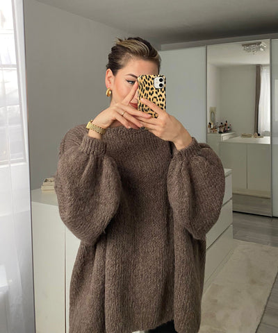 Oversize Pullover Nata Braun
