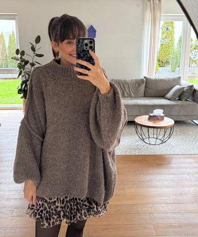 Oversize Pullover Nata Braun
