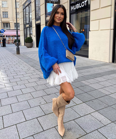 Oversize Pullover Nata Royalblau Ladypolitan ♡