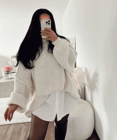 Oversize Pullover Nata Weiß