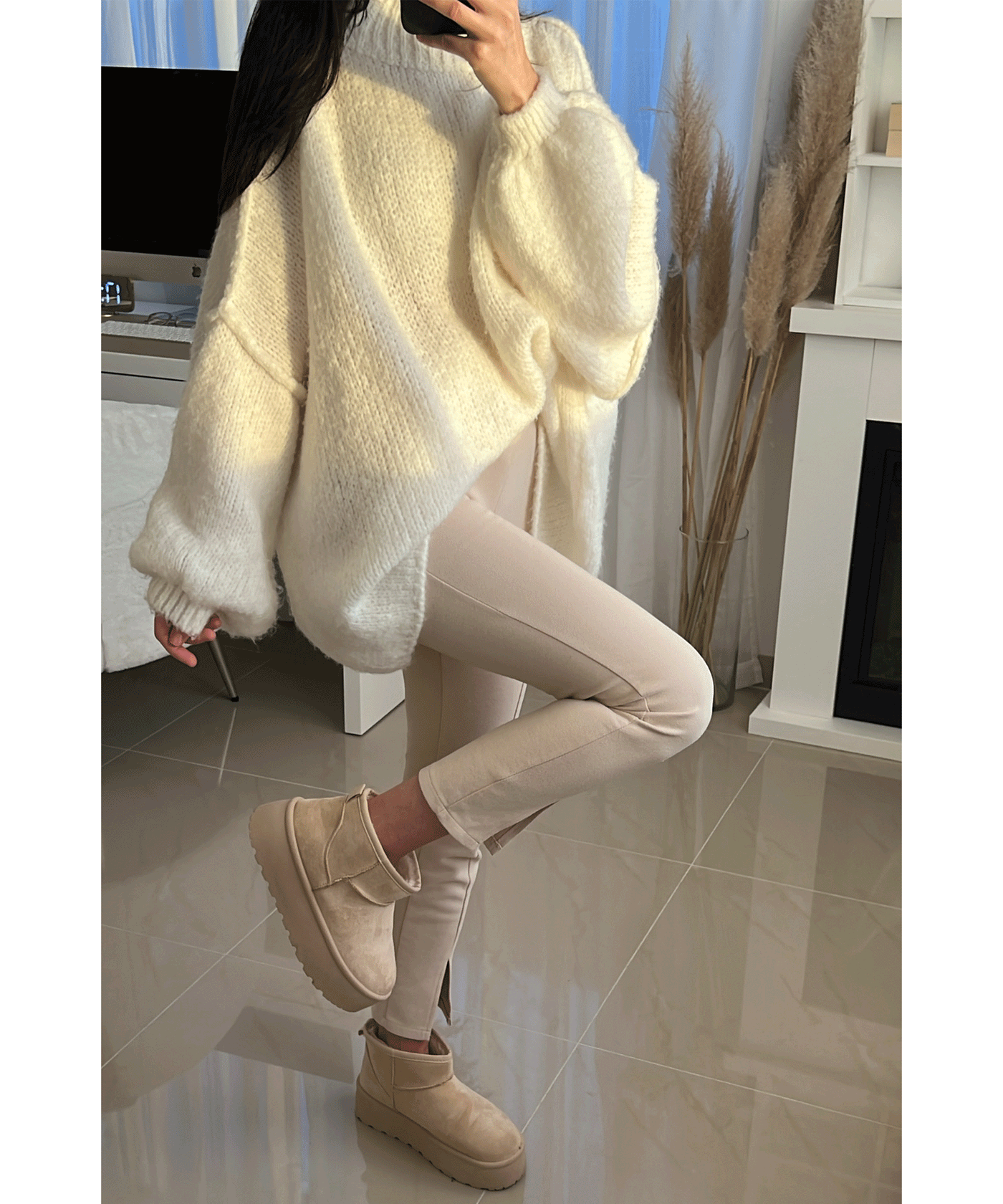 Oversize Pullover Nata Weiß