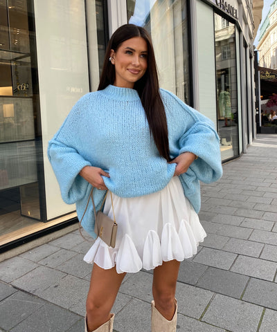 Oversize Pullover Nata Hellblau Ladypolitan ♡