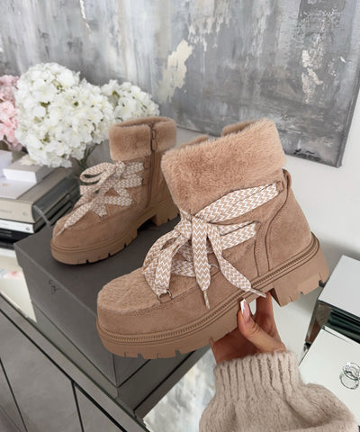 Teddyfell Stiefel Alani Taupe Ladypolitan ♡