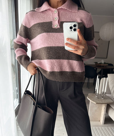 Pullover Olga Streifen Rosa