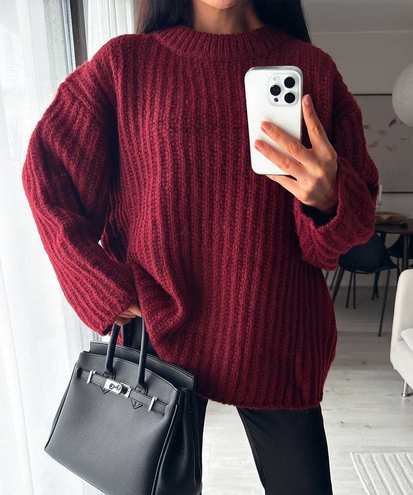 Oversize Pullover Olivia Weinrot