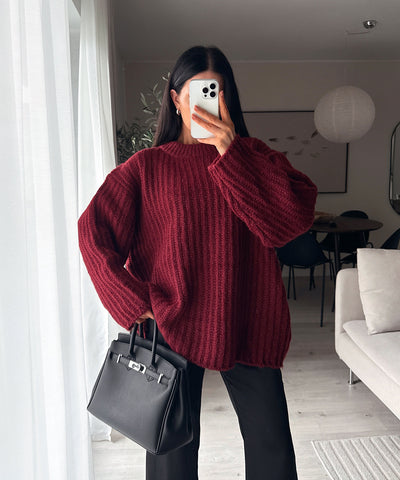 Oversize Pullover Olivia Weinrot