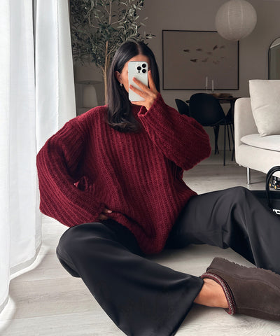Oversize Pullover Olivia Weinrot