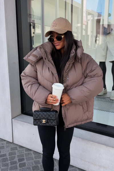 Pufferjacke Fina Taupe Ladypolitan ♡
