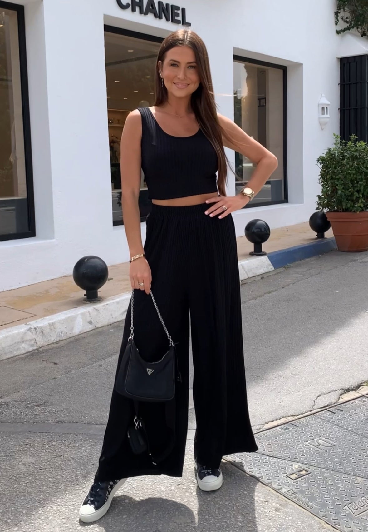 Weiches Ripp Set Ina Schwarz Ladypolitan - Fashion Onlineshop für Damen