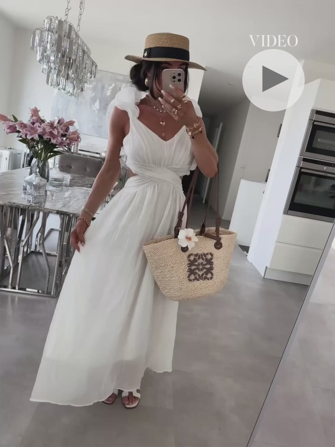 Maxi Kleid Zalya Weiß Ladypolitan ♡