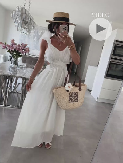 Maxi Kleid Zalya Weiß Ladypolitan ♡
