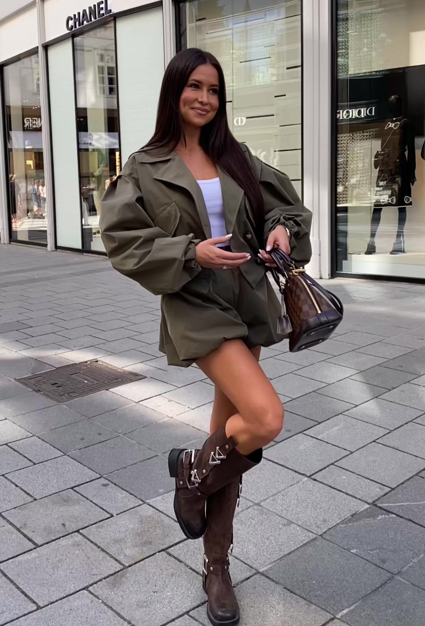 Ballon Shorts Luisa Khaki Ladypolitan ♡